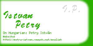 istvan petry business card